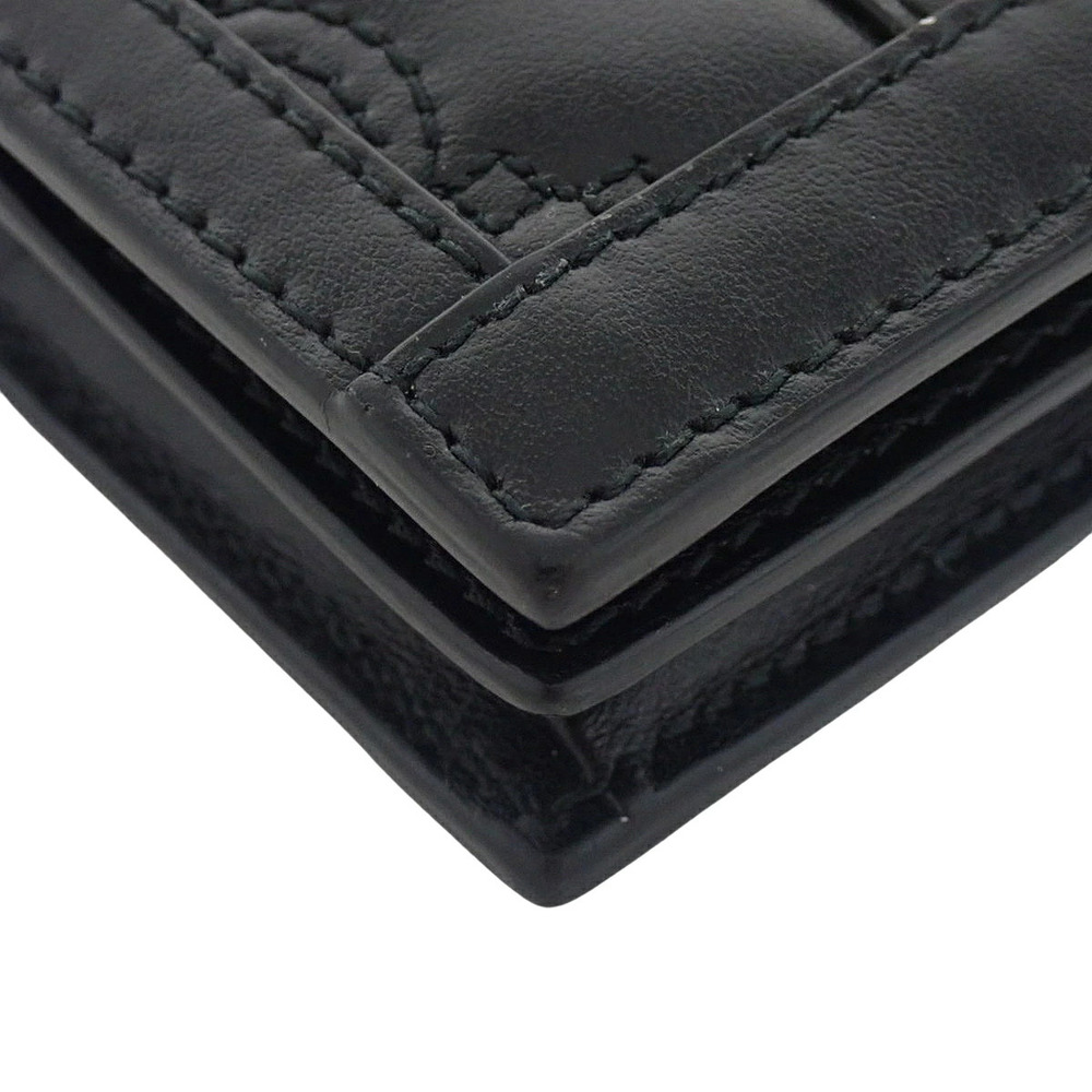 GUCCI GG Matelasse Compact Wallet Bi fold Quilted Leather Black - Picture 6 of 7